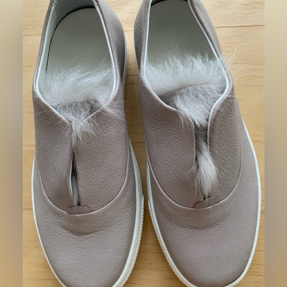 Zcd Montreal - Women’s Leather Platform Slip-on Sneakers (mauve - size 36)